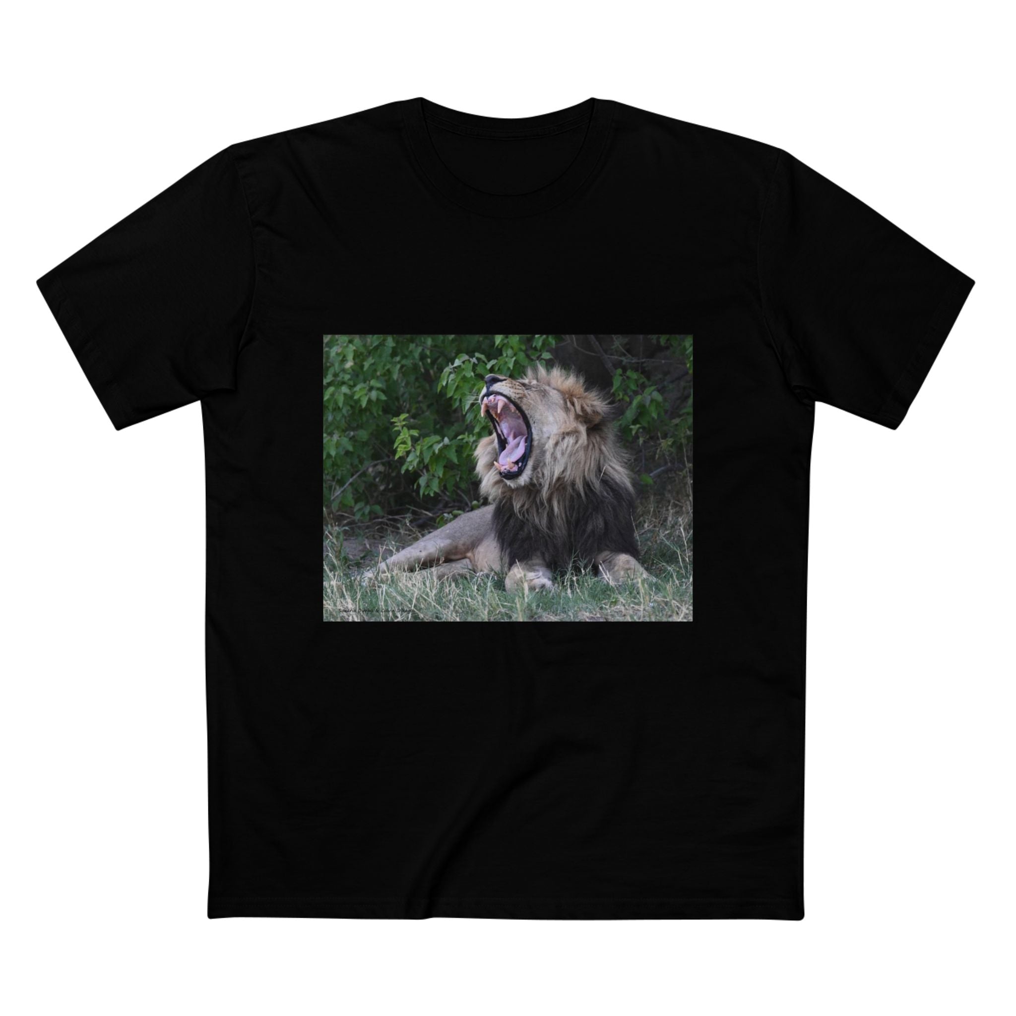 Men's T-Shirt, Roaring Lion Tee, Graphic T-Shirt for Animal Lovers