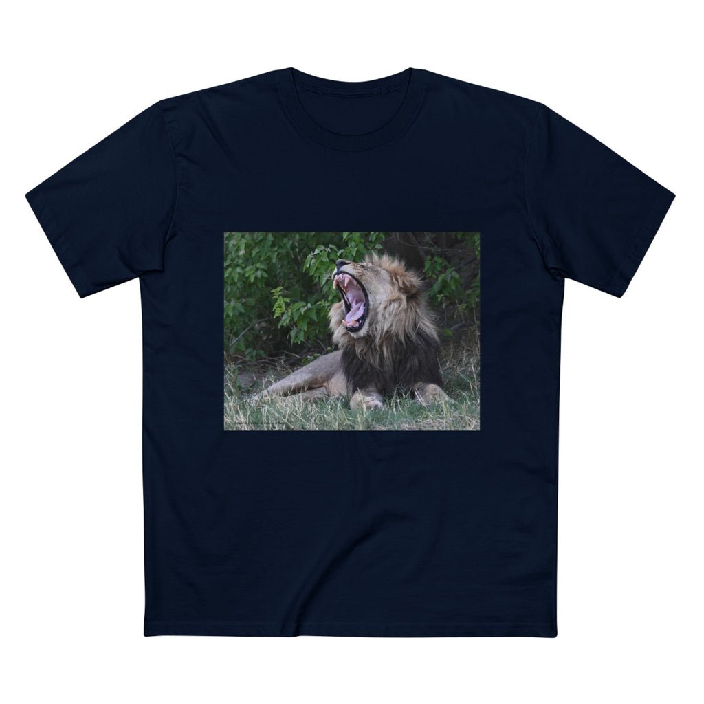 Men's T-Shirt, Roaring Lion Tee, Graphic T-Shirt for Animal Lovers