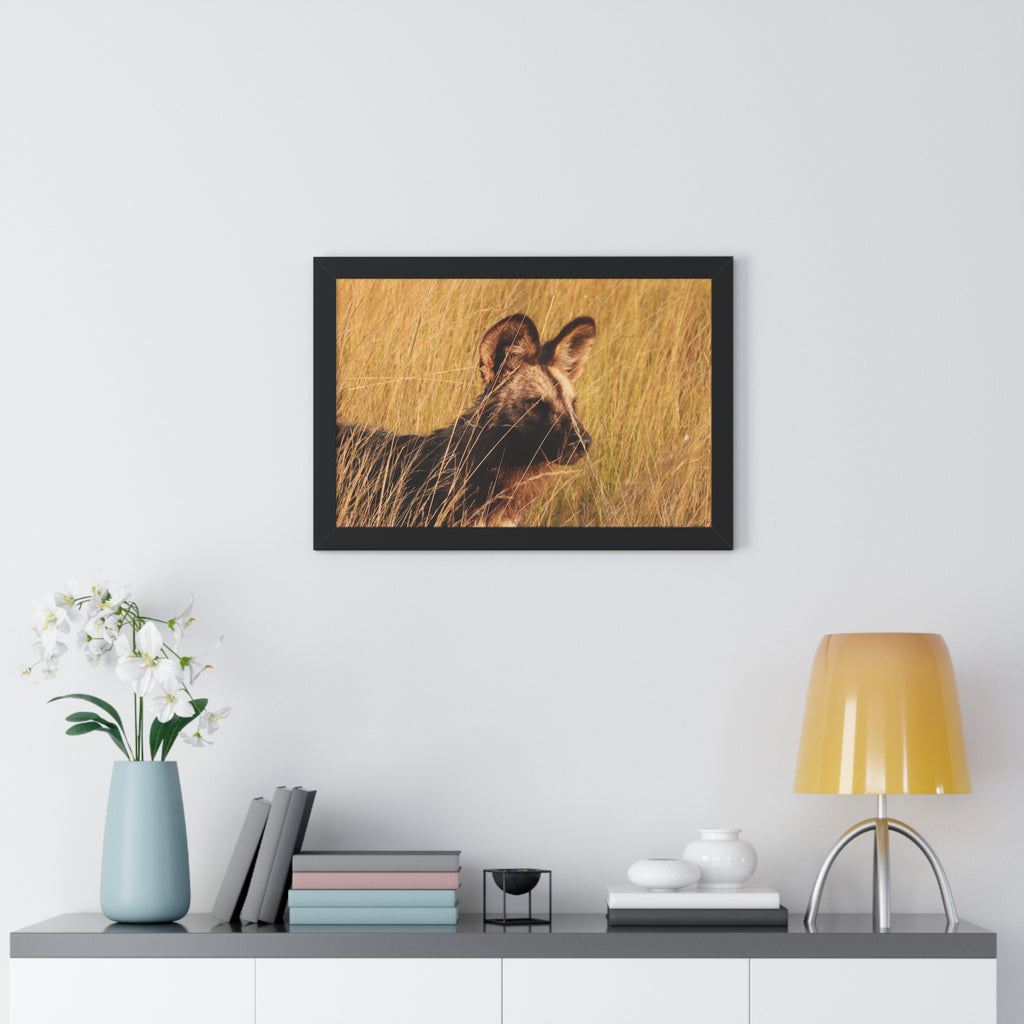 Framed Print, Wild Dog Nature Wall Art, Animal Lover Gift