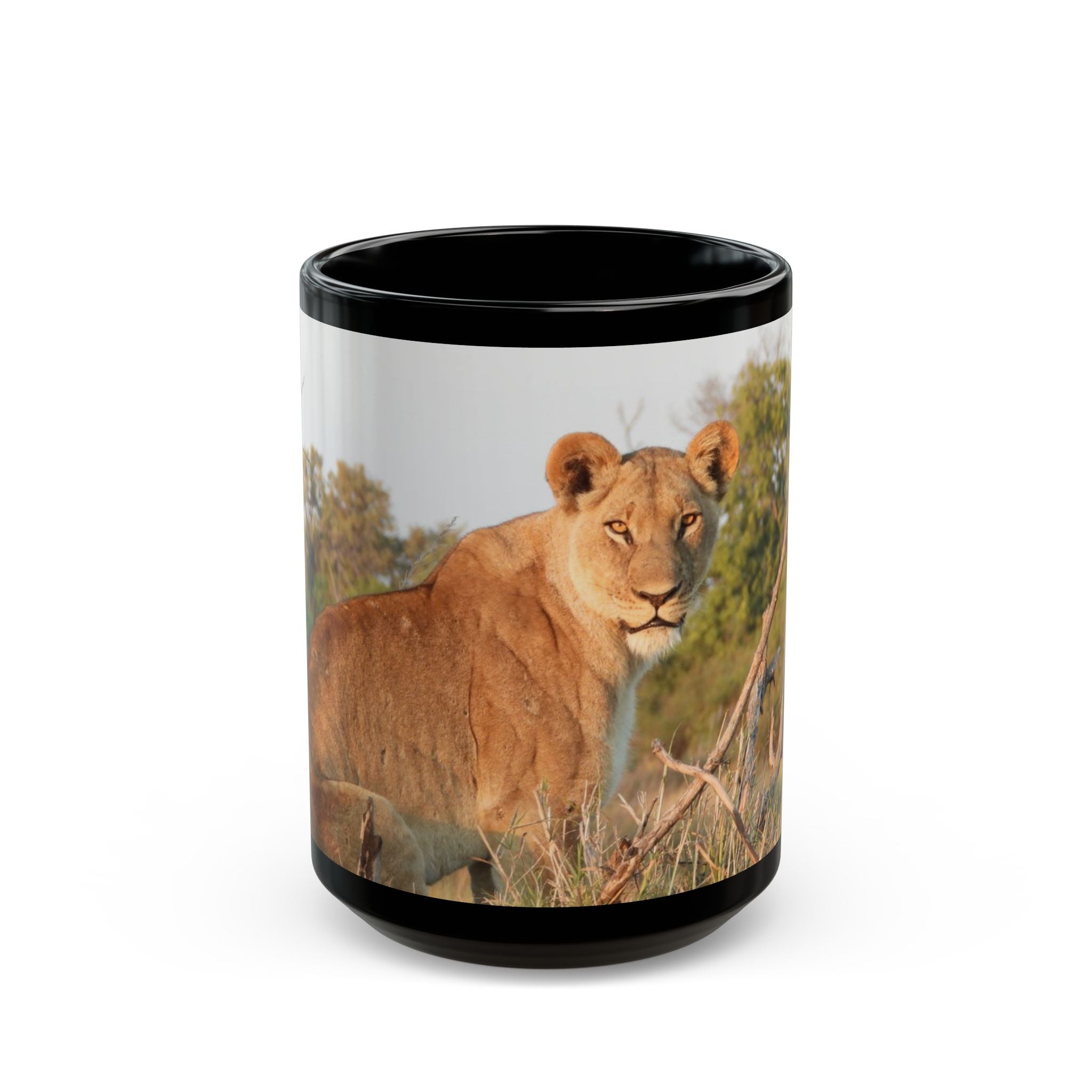 Coffee Mug, Captivating Lioness Mug, Exciting Gift for Wildlife Lovers