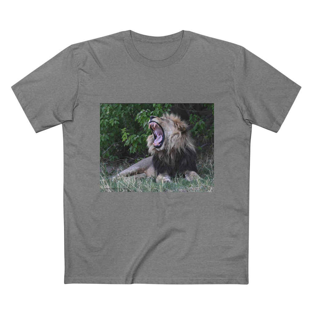 Men's T-Shirt, Roaring Lion Tee, Graphic T-Shirt for Animal Lovers