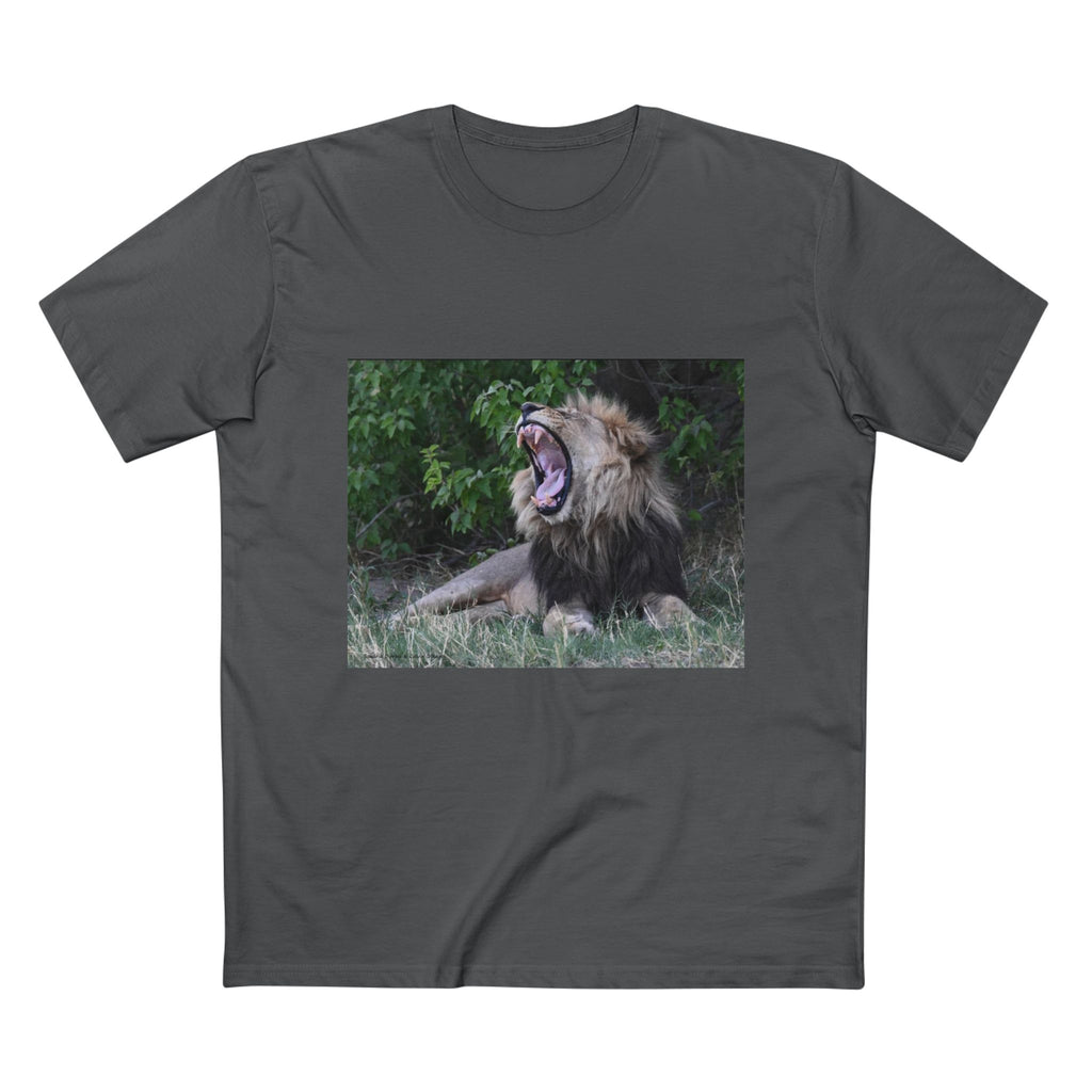 Men's T-Shirt, Roaring Lion Tee, Graphic T-Shirt for Animal Lovers
