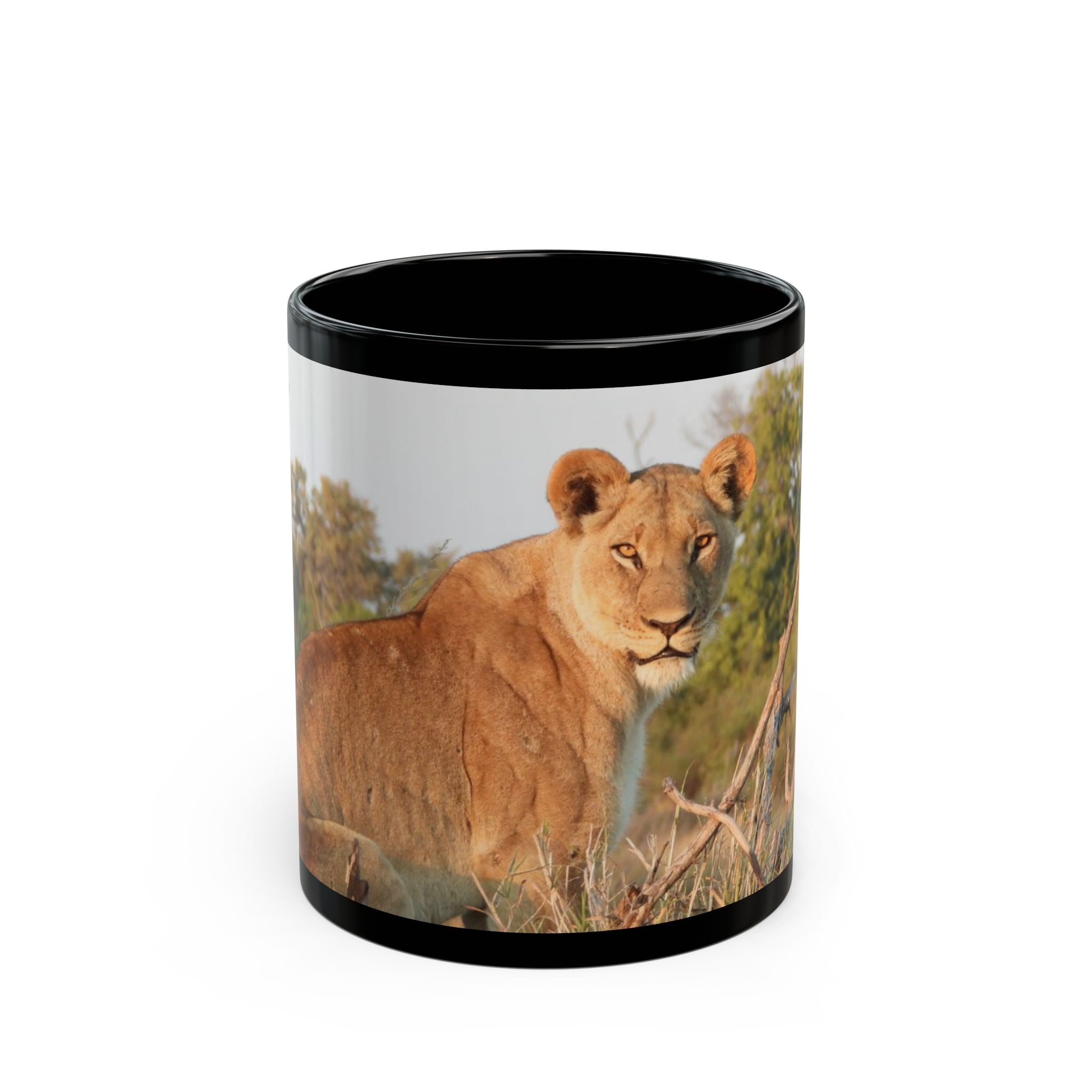 Coffee Mug, Captivating Lioness Mug, Exciting Gift for Wildlife Lovers